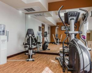 a fitness room with several treadmills and machines at Quality Inn Rosemead-Los Angeles in Rosemead