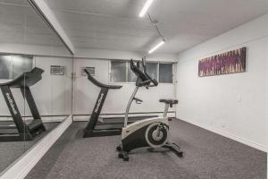 Fitness centrum a/nebo fitness zařízení v ubytování Hôtel Le Principal