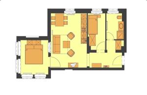 a floor plan of a building at Villa Maria Wohnung 05 in Ostseebad Koserow