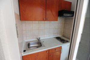 Kuchyň nebo kuchyňský kout v ubytování Apartments Knežević