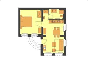 a floor plan of a house at Villa Maria Wohnung 03 in Ostseebad Koserow