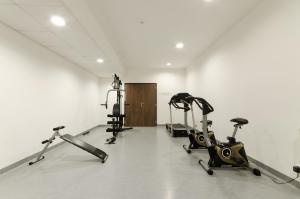 Fitness centrum a/nebo fitness zařízení v ubytování Hotel Kelep