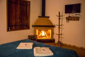 Giường trong phòng chung tại Pousada Cabanas no Mundo +78 ảnh