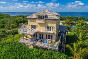 an aerial view of a house with a balcony at Bella Vista in Fort Pierce