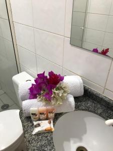 Um banheiro em Pousada Vila do Sol Juquehy