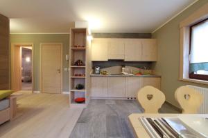 Kuchyň nebo kuchyňský kout v ubytování Zoncolan Apartments