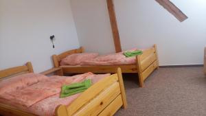 Postel nebo postele na pokoji v ubytování Penzion Vanůvecký Dvůr
