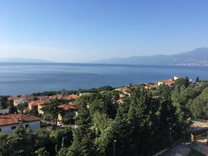 a town with a view of the water at Studio apartman Noa in Rijeka