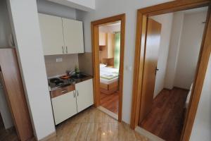 Kuchyň nebo kuchyňský kout v ubytování Apartments Knežević