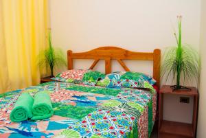 Postel nebo postele na pokoji v ubytování Hostal Lecher