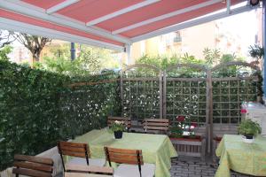 A garden outside Hotel Europa