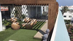 Vonkajšia záhrada v ubytovaní Apartamento Bristol Beach