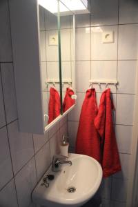 Ett badrum på Hjortö Stugor & Stockhus