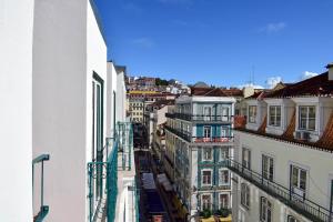 an overhead view of a city with buildings at My Story Hotel Augusta in Lisbon