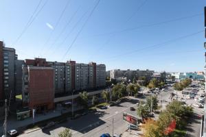 an aerial view of a city street with buildings at Центр!!! Уют!!! Чистота!!! #1 in Novosibirsk
