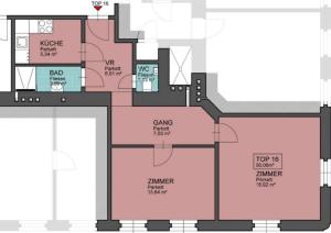 plan piętra budynku w obiekcie Sweet Dreams w Wiedniu