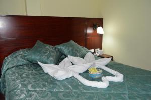 Postel nebo postele na pokoji v ubytování Balcones del Río Hotel