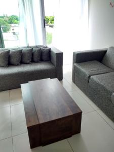 A seating area at Apartamentos 44