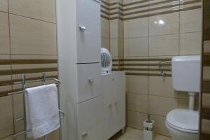 A bathroom at Wolf House Apartman