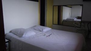 Voodi või voodid majutusasutuse Hotel Piaçaguera toas