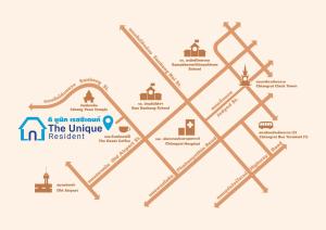 mapa uniwersytetu Northumberland w obiekcie The Unique Resident Chiang Rai w mieście Chiang Rai