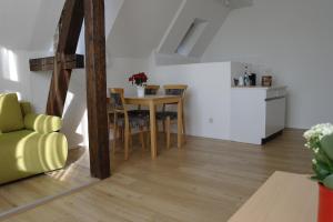 Kuchyň nebo kuchyňský kout v ubytování Gästehaus Goethe