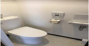 a bathroom with a white toilet and a sink at 220 Kouri Nakijin-son - Hotel / Vacation STAY 8717 in Nakijin