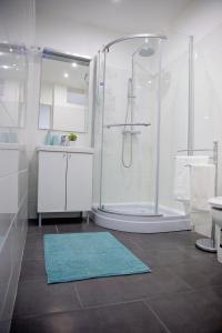 Koupelna v ubytování Antalóczy Winery&Apartments