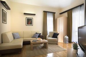 Televízia a/alebo spoločenská miestnosť v ubytovaní Apartment ACI Marina CRES