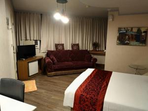 TV a/nebo společenská místnost v ubytování Guan Lun Hotel