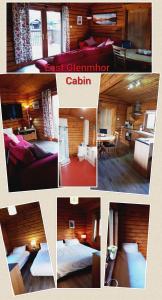 Postel nebo postele na pokoji v ubytování Glenmhor Log Cabin