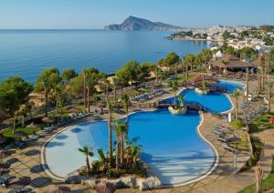 an aerial view of a resort with a large pool at SH Villa Gadea in Altea