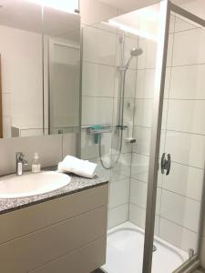 Koupelna v ubytování Ferienwohnung Bechter + 25 fotografií