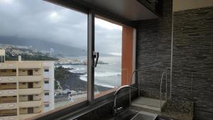プエルト・デ・ラ・クルスにあるEstudio con vistas a la playaの窓から海の景色を望めます。