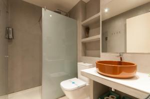 Koupelna v ubytování ecoGrusApartments