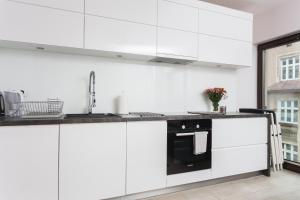 Kuchyň nebo kuchyňský kout v ubytování apartament studio solna 1 M19