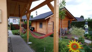 Ein Garten an der Unterkunft Spreewaldhäuser Wiesner