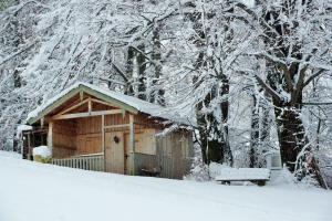 Ferienwohnung Hausleitner during the winter
