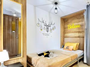 Postel nebo postele na pokoji v ubytování hipstercity hostel