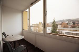 Balkón nebo terasa v ubytování Basic Hotel Innsbruck
