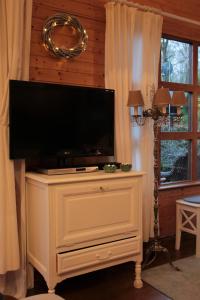 TV a/nebo společenská místnost v ubytování Charme chalet