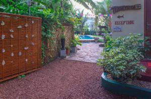 A garden outside Hotel Finlanka