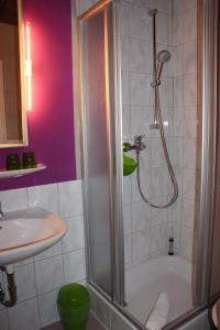 Koupelna v ubytování Hotel Turmdieb