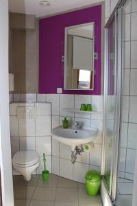 Koupelna v ubytování Hotel Turmdieb