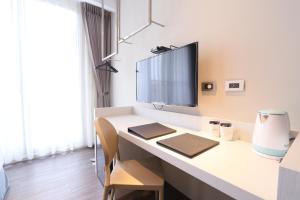 Kuchyň nebo kuchyňský kout v ubytování Hotel Hesper HSR Taichung