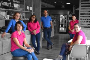 a group of people standing in a room at ibis budget La Roche Sur Yon Vendespace in Mouilleron-le-Captif