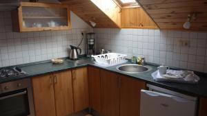 Kuchyňa alebo kuchynka v ubytovaní Apartmány Gráf