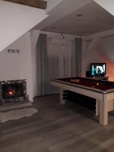TV a/nebo společenská místnost v ubytování Studio apartman Zagreb Horvati