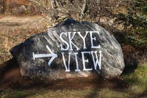 a rock with the word style xyle written on it at Skye View in Glenelg
