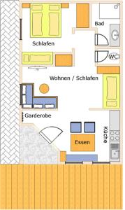 Půdorys ubytování Ferienhütten Lechtal Chalets